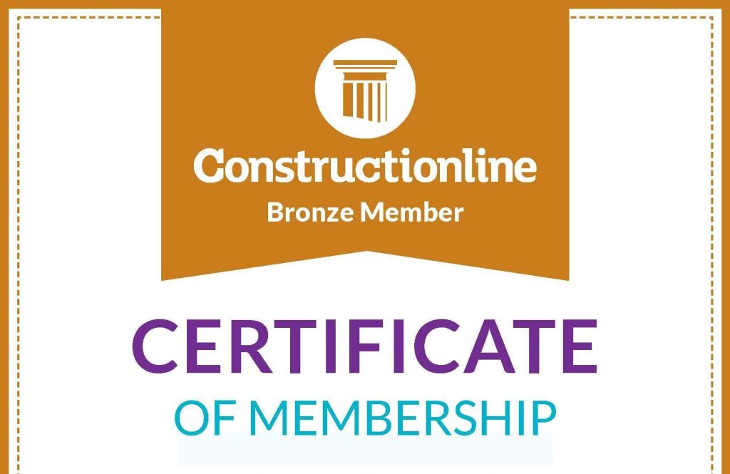 We have renewed our Constructionline Bronze membership